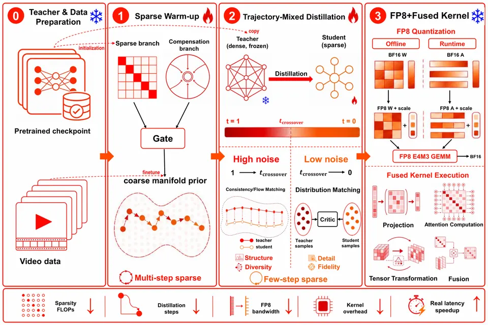 SparkDiffusion框架三阶段协同加速流程