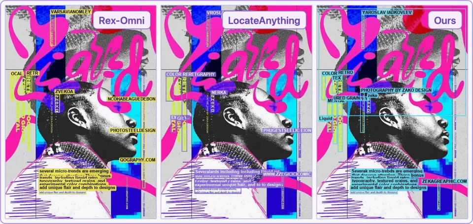 密集文字与图形中的定位效果