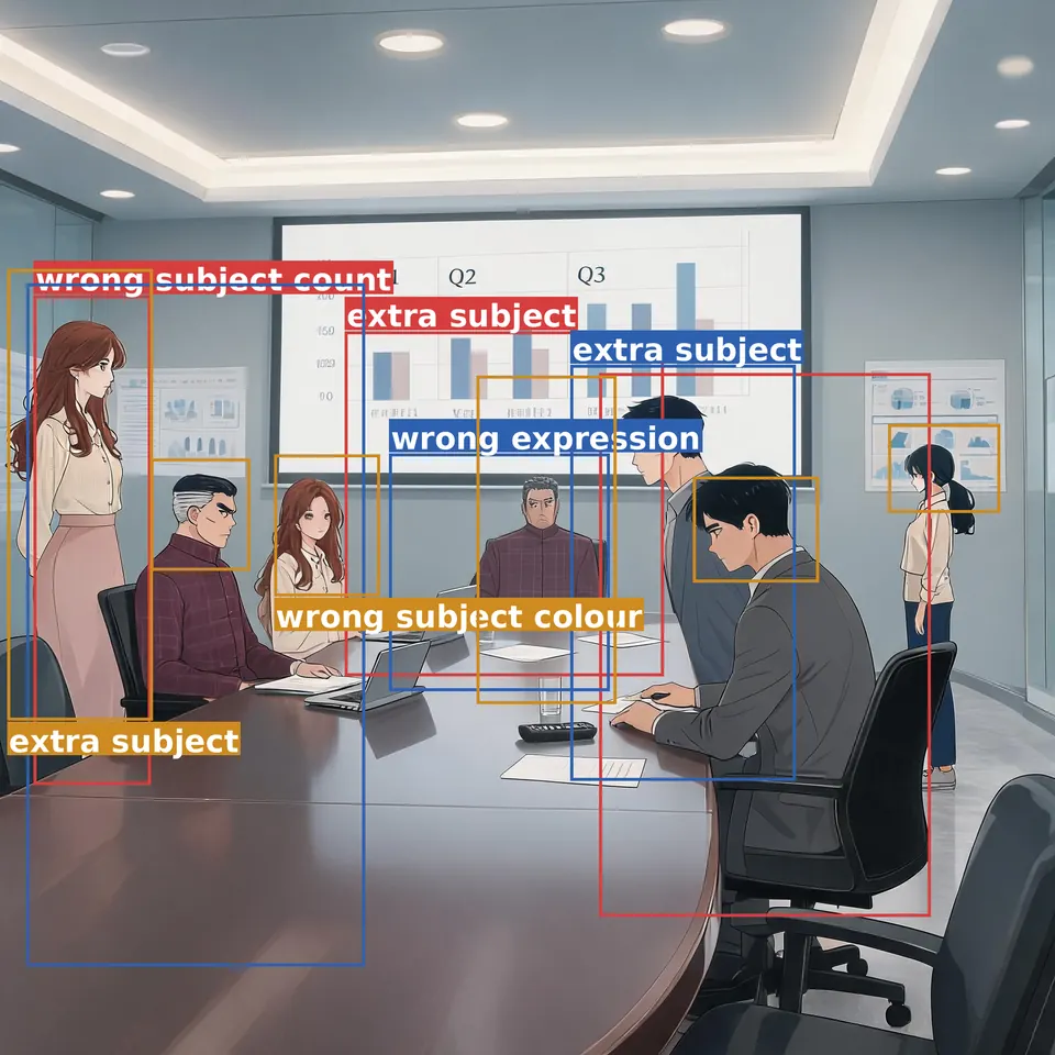 短剧画面中的可定位缺陷标注